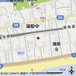 静岡県静岡市清水区蒲原中周辺の地図