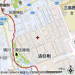 静岡県三島市清住町3周辺の地図
