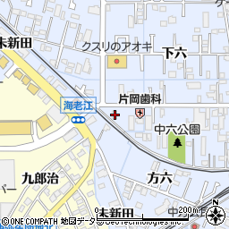 愛知県弥富市鯏浦町下六2周辺の地図