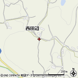 岡山県津山市西田辺周辺の地図