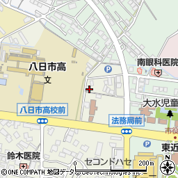 滋賀県東近江市八日市上之町1-38周辺の地図