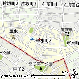 愛知県名古屋市瑞穂区軍水町周辺の地図