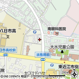 滋賀県東近江市八日市上之町1-55周辺の地図