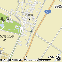 滋賀県野洲市五条227周辺の地図