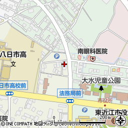 滋賀県東近江市八日市上之町1-56周辺の地図
