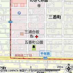 愛知県名古屋市熱田区五番町15周辺の地図