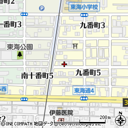 鍵の出張救急車名古屋市港区九番町営業所２４時間受付センター周辺の地図