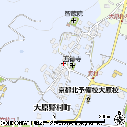 京都府京都市左京区大原野村町周辺の地図