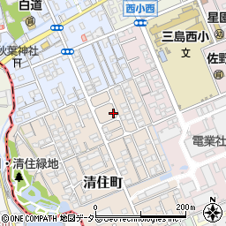 静岡県三島市清住町2周辺の地図