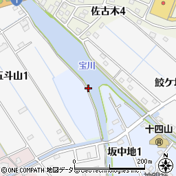 愛知県弥富市坂中地町樋西周辺の地図