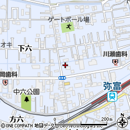 愛知県弥富市鯏浦町上六170周辺の地図