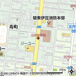 沼津郵便局前周辺の地図