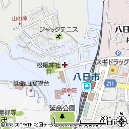 滋賀県東近江市八日市松尾町周辺の地図