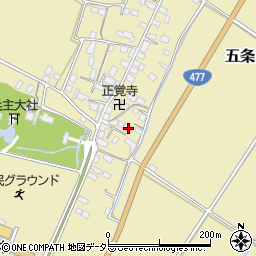 滋賀県野洲市五条241周辺の地図
