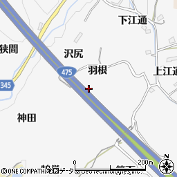 愛知県豊田市滝見町神田周辺の地図
