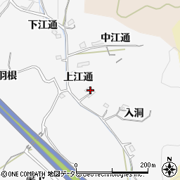 愛知県豊田市滝見町上江通周辺の地図