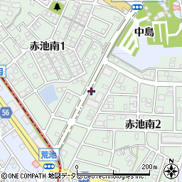愛知県日進市赤池南周辺の地図