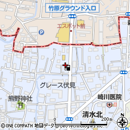 伊伝株式会社　三島伏見給油所周辺の地図