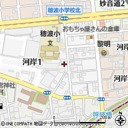 愛知県名古屋市瑞穂区河岸一丁目1-46周辺の地図