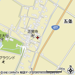 滋賀県野洲市五条245周辺の地図