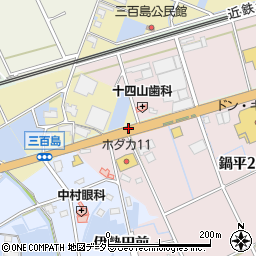愛知県弥富市六條町道西周辺の地図