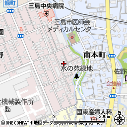 静岡県三島市緑町19周辺の地図