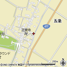 滋賀県野洲市五条301-12周辺の地図