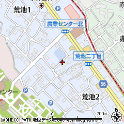 愛知県名古屋市天白区荒池周辺の地図