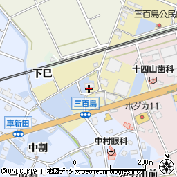 愛知県弥富市三百島周辺の地図