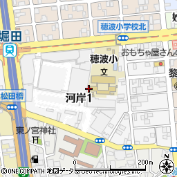 愛知県名古屋市瑞穂区河岸一丁目周辺の地図