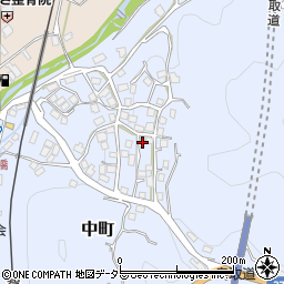 美作市　中町東公会堂周辺の地図