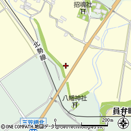三重県いなべ市員弁町上笠田1058周辺の地図