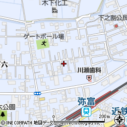 愛知県弥富市鯏浦町上六112周辺の地図