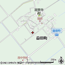 滋賀県近江八幡市益田町周辺の地図