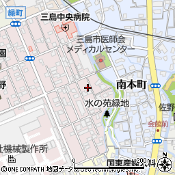 静岡県三島市緑町19-23周辺の地図