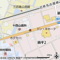 愛知県弥富市六條町（荒田）周辺の地図