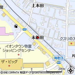 愛知県弥富市鯏浦町未新田周辺の地図