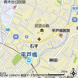 愛知県豊田市平戸橋町石平周辺の地図