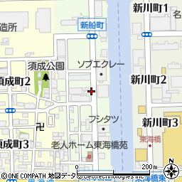愛知県名古屋市港区新船町周辺の地図
