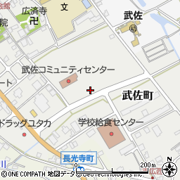 滋賀県近江八幡市武佐町周辺の地図