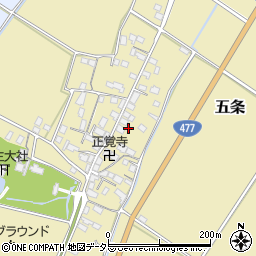 滋賀県野洲市五条301周辺の地図