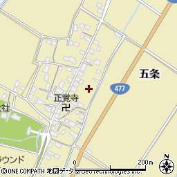 滋賀県野洲市五条302周辺の地図
