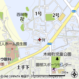 京都府南丹市園部町内林町（西畑）周辺の地図