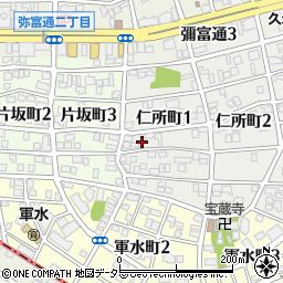 愛知県名古屋市瑞穂区仁所町1丁目61周辺の地図