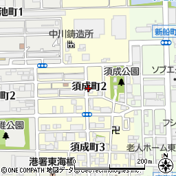 愛知県名古屋市港区須成町周辺の地図