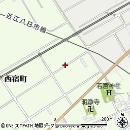滋賀県近江八幡市西宿町周辺の地図