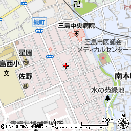 静岡県三島市緑町15周辺の地図