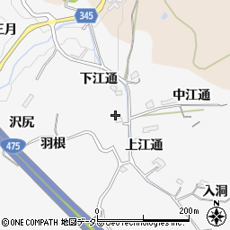 愛知県豊田市滝見町下江通周辺の地図