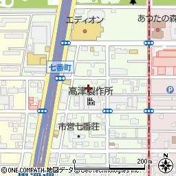 愛知県名古屋市港区七番町周辺の地図