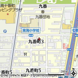 愛知県名古屋市港区九番町周辺の地図